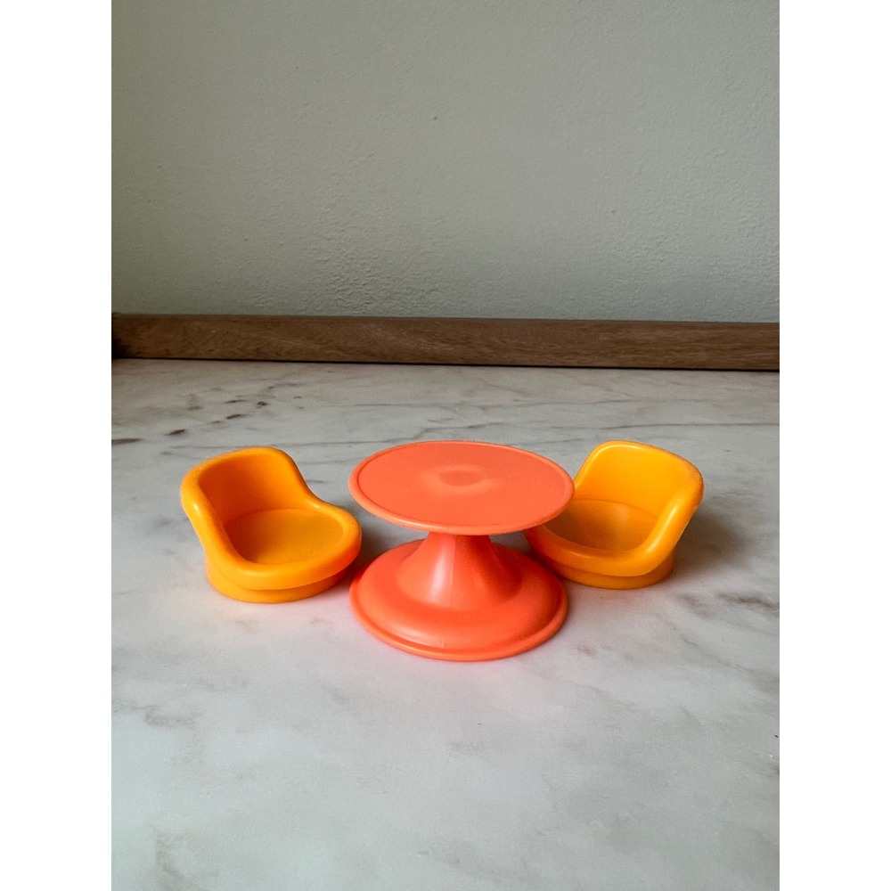 Fisher-Price Little People Table and Chairs Dollhouse House Living Room
